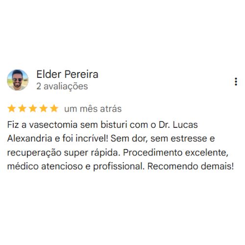 Depoimento Google Dr. Lucas Alexandria