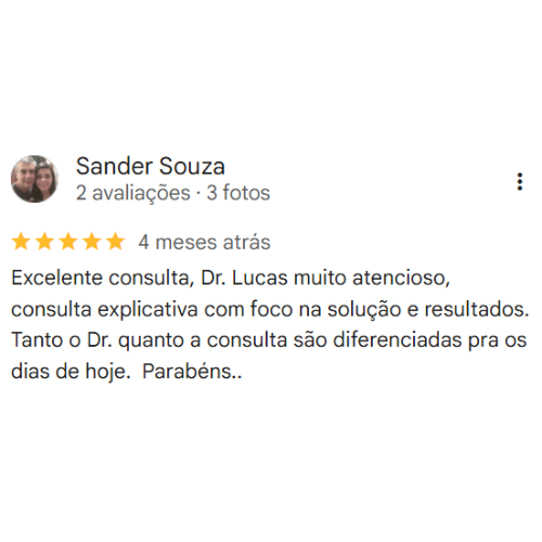 Depoimento Google Dr. Lucas Alexandria