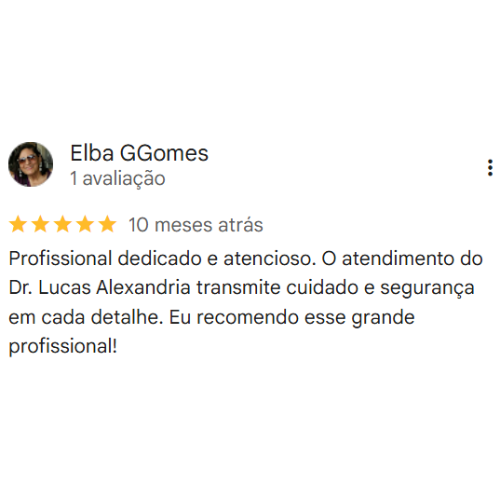 Depoimento Google Dr. Lucas Alexandria